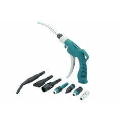 Easy to Handle Workshop Air Blow Gun Kit 9pc Turbo Nozzle Fan Tip Venting Nozzle