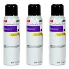 3 CANS OF 3M 26689 SPRAY GUN CLEANER SOLVENT & H2O BASE CLEANER (15OZ)(3M-26689)