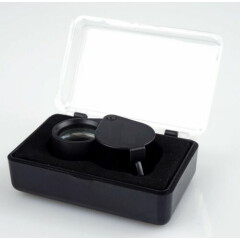 Free 30" Chain with 10 x 21mm Aluminum Loupe Magnifying K9 Optical Glass 