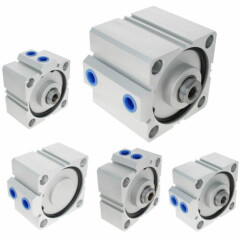 SDA Series 80mm Bore Thin Pneumatic Air Cylinder 5~100mm Stroke Double Acting