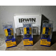 (3 Pack) Irwin Marples Top Bearing 1/2"x 1" Straight Router Bit 1/4" Shank