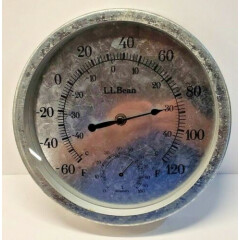 LL Bean Thermometer Metal Humidity Weather Station