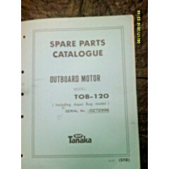 Preowned Tanaka TOB-120 (Incl Aqua Bug) Outboard Motor Parts Catalog 4L20 (Note)