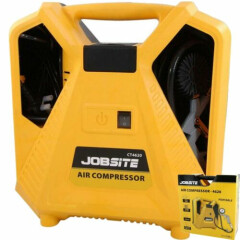 Jobsite 230V Portable Air Compressor 1100W Tyre Inflator Pool Air Bed Blow Gun