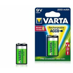 3x Battery Varta 9V E Block Battery 9V Battery R2Use 200mAh 56722 Rechargeable