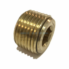 BRASS COUNTERSUNK HEX PLUG MALE 1/2 NPT THREADS PIPE FITTING AIR WATER QTY 10