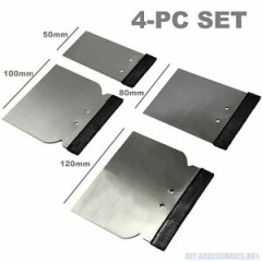 4-PCS SET Filling Knifes Flexible Blades SCRAPER Stainless Steel Putty Spreader 