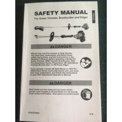 Echo Safety Manual GT Grass Trimmer SRM Brushcutter PAS and SB PE Edger