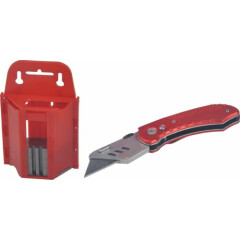 Folding Utility Knife - Heavy Duty Box Cutter Pocket with Clip W/ 50 Blades