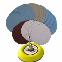 25pcs 3 Inch Hook And Loop Sanding Discs Wet Dry Sandpaper With 1pc Sanding Pad