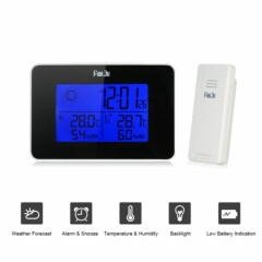 FanJu Digital Weather Station Alarm Clock Hygrometer Clock H4M9