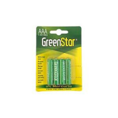 Green Star 4er Pack AAA 1,5v r03 Mignon batteries, extra strong, no mercury 