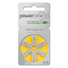10 Blister PowerOne Hearing Aid Batteries Type: p10 