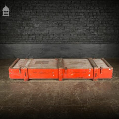 Large Red Industrial Wooden Aircraft Part Shipping Crate Reclaimed