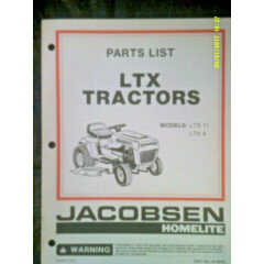 Original Jacobsen Homelite LTX Tractor (LTX11, LTX8) Parts List JA-99322