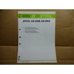 Stihl HS 242 246 Gas Hedge Trimmer Parts Catalog List Manual 7/92