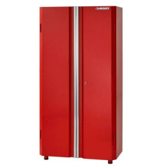 Husky Garage Cabinet 36.6 in. W x 18.3 in. D x 72 in. H Freestanding Steel Red