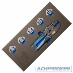 BGS Workshop Trolley Inlay 1/3: Crimping Tools Kit with 5 pairs of Press Jaws | 11 pieces 