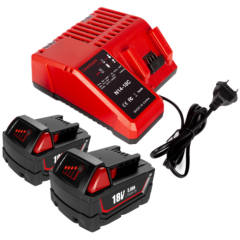 5.0Ah 18V Li-ion Battery & Charger for Milwaukee M18 48-11-1850 48-59-1812 XC