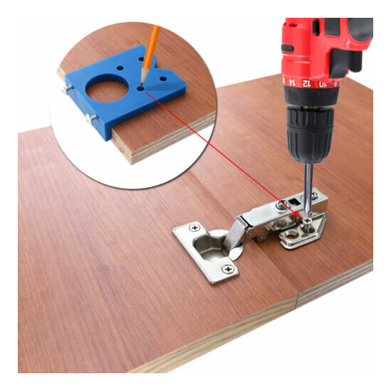 35mm Hinge Hole Boring Jig Drilling Guide Locator Template Punching Tool New image {4}
