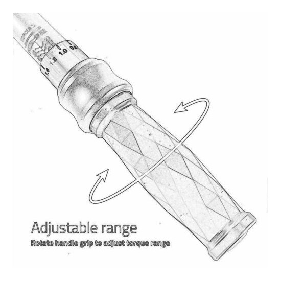 SwishTi Diamond-grip Torque Wrench 1/2" Drive 20-210 NM/18.4-151.2 FT-LB image {12}