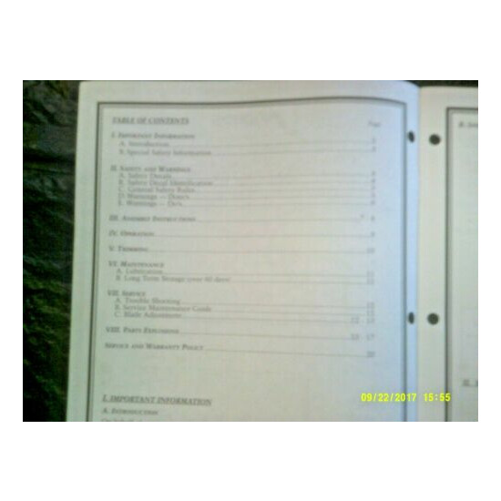 Little Wonder Gas Hedge Trimmer Attachment Owners Manual,Parts List (See Note) image {2}