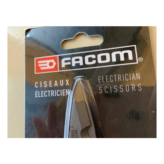 Comfort Grip Facom Scissors Electrician Scissors Sheathed Integral Crimping Tool image {3}