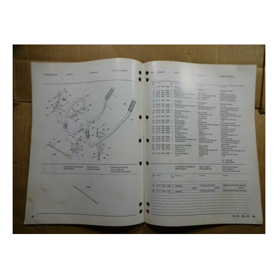 Stihl FS 80 Trimmer Parts Catalog List Manual 4/88 image {3}