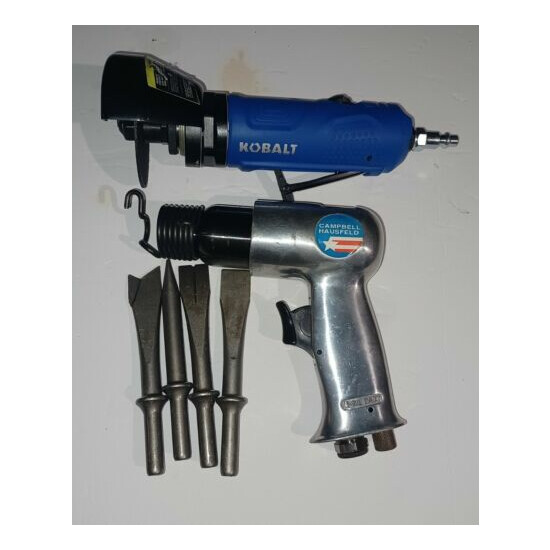 Kobalt SGY-AIR226 3" Cut-Off Pneumatic Cutter W/ Campbell TL1003 Air W/Chisels.  image {1}