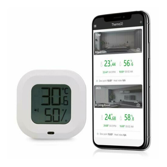 1/2PCS 35M Indoor Bluetooth Digital Thermometer Hygrometer Temperature Humidity image {2}