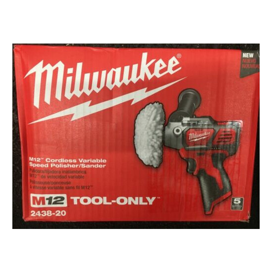 Milwaukee 2438-20 M12 Variable Speed Polisher Sander NEW image {1}