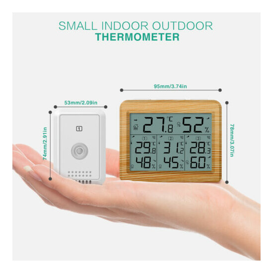 Digital LCD_Display Outdoor Indoor Thermometer Hygrometer Temperature Humidity image {33}