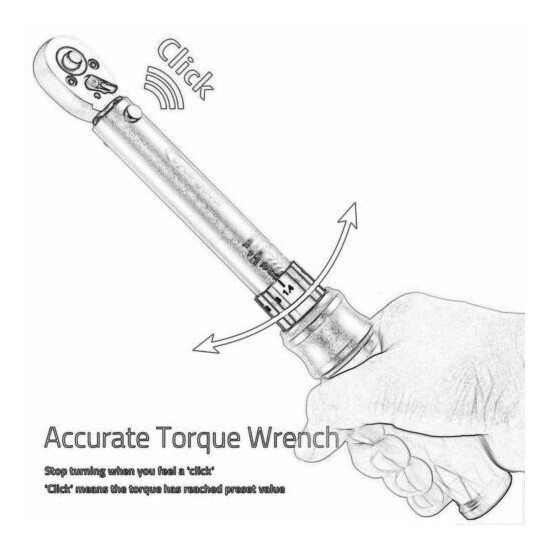 SwishTi Diamond-grip Torque Wrench 1/2" Drive 20-210 NM/18.4-151.2 FT-LB image {11}
