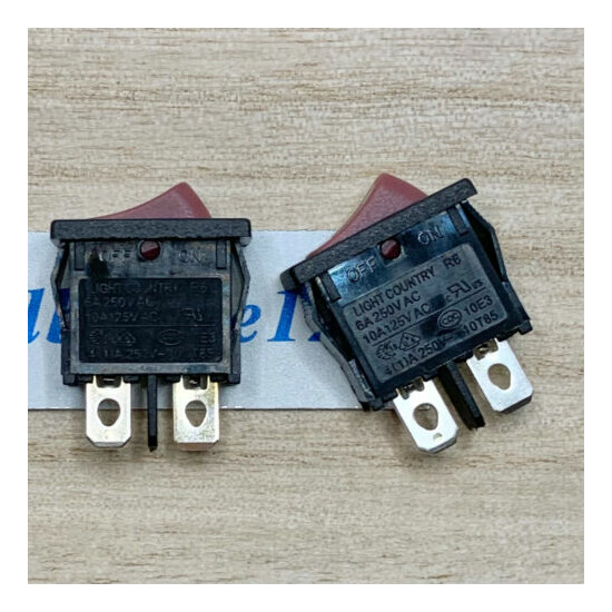 1pc LIGHT COUNTRY R6 single-way 2pins 2positions Red no light small flat switch image {1}