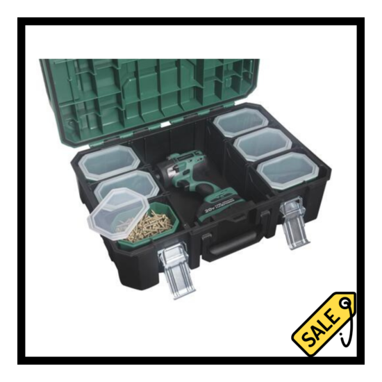 Portable 21" Suitcase Tool Box Organizer Equipment Storage Modular Tools Boxes image {5}