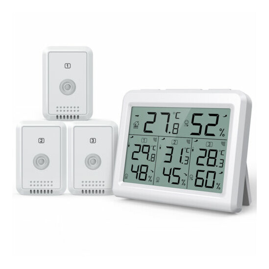Digital LCD_Display Outdoor Indoor Thermometer Hygrometer Temperature Humidity image {9}