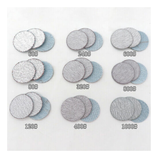 Sanding Discs Pads 1 Inch Abrasive Polishing Hook And Loop 25mm 60-1000 Grit image {5}