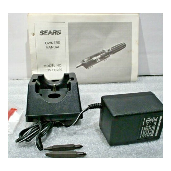 Sears Craftsman Rechargeable Cordless Screwdriver 11123 Battery Charger Only image {1}