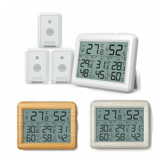 Digital LCD_Display Outdoor Indoor Thermometer Hygrometer Temperature Humidity image {1}