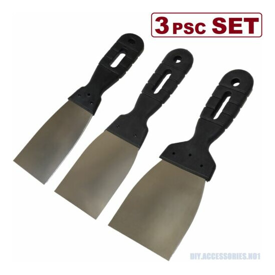 3 PCS Filling Knife Set Stainless Steel Paint Scraper Decorate Putty Spreading image {1}