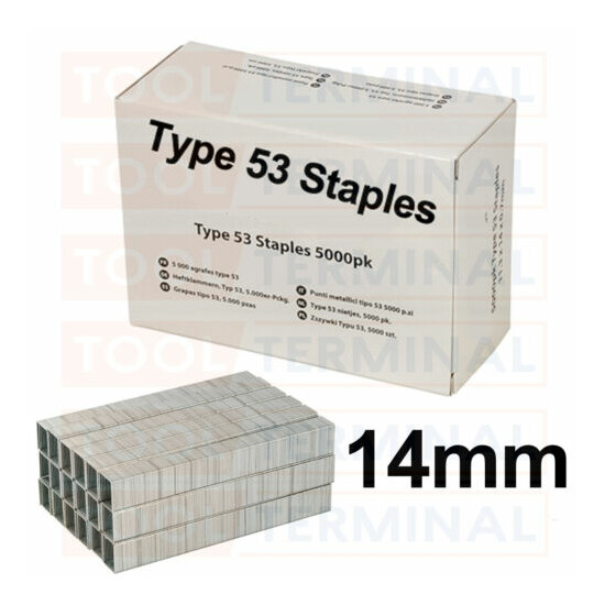 5,000 Heavy Duty Staples 8 10 12 14mm Type 53 fit Stanley TR Arrow JT21 Tacwise image {5}