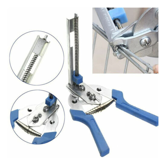 Type M Nail Ring Plier Kit Poultry Bird Cage Fasten Hog Wire Clamp Staples Tools image {3}