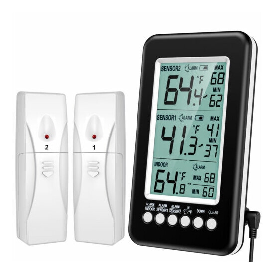 1pc Refrigerator Alarm Thermometer Digital Wireless Fridge Freezer&Temperature image {4}
