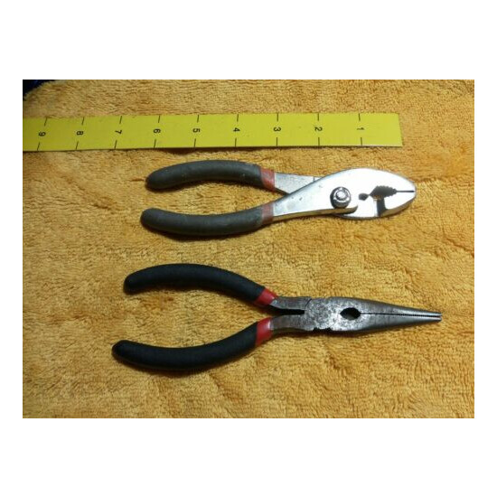 UNBRANDED SLIP JOINT PLIERS AND NEEDLE NOSE SET #MA-120 image {1}