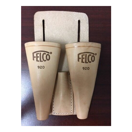 Felco 920 Holster with two cones - Leather - With belt loop only image {1}
