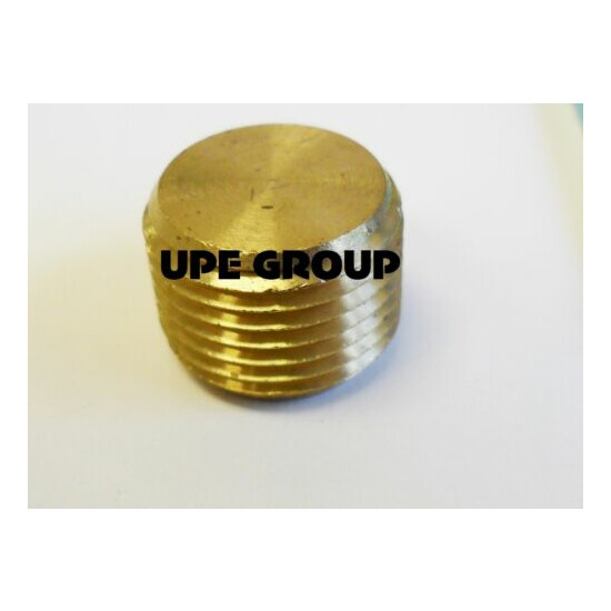 BRASS COUNTERSUNK HEX PLUG MALE 1/2 NPT THREADS PIPE FITTING AIR WATER QTY 10 image {4}