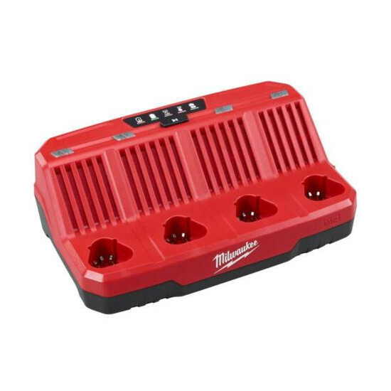Milwaukee M12 4-Port Sequential Battery Charger 12-Volt Battery Charging Station image {1}