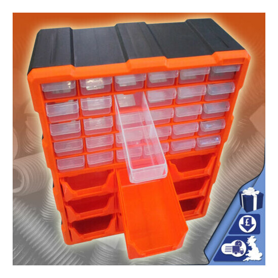Toolbox 39 Drawer Storage Cabinet DIY Tools Organiser Case Bit Screws Bolt Multi image {1}
