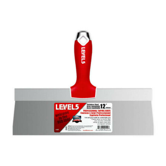 LEVEL5 #5-137 Drywall Taping Knife Stainless Steel 12" | Free Shipping | NIB image {1}