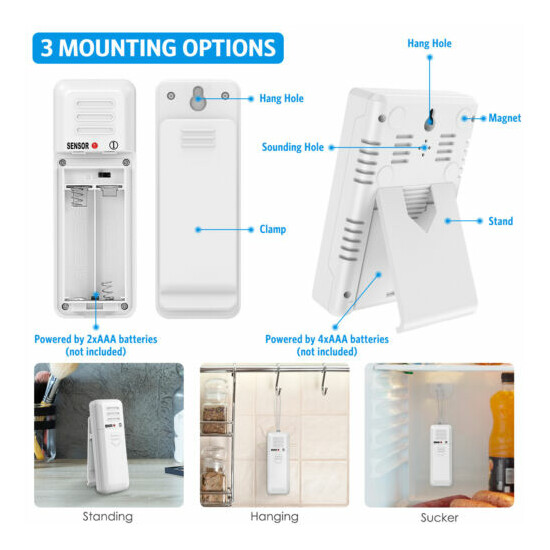 1pc Refrigerator Alarm Thermometer Digital Wireless Fridge Freezer&Temperature image {47}